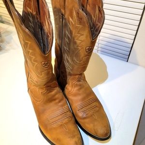 Ariat 15725 brown leather cowboy Cowgirl boots woman's 8.5